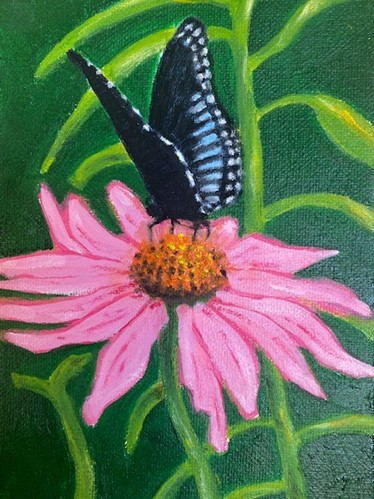 A painting of a butterfly